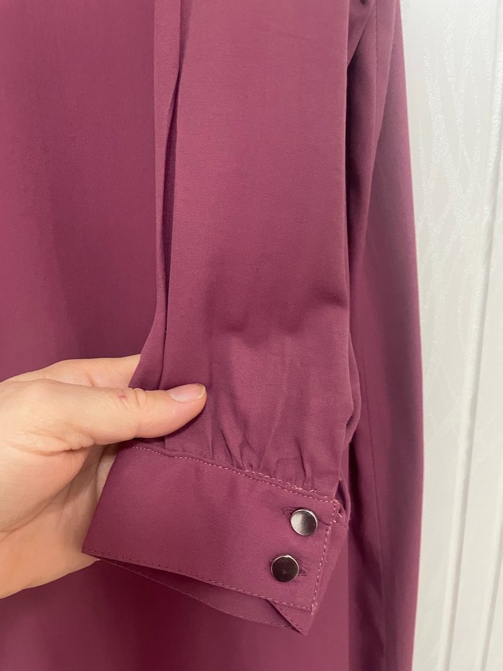 Gül kurusu Uzun Kadın Tunik rahat kesim - Görsel 5