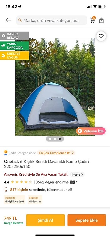 Diğer Kamp çadırı