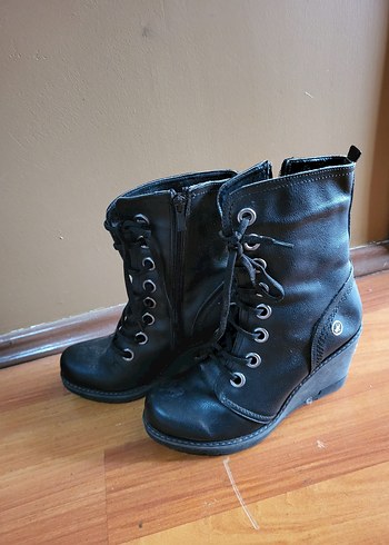 bershka isabel marant Gotik Kadın Dolgu Topuklu Bot - Görsel 2