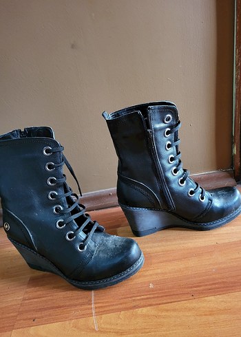 bershka isabel marant Gotik Kadın Dolgu Topuklu Bot - Görsel 3