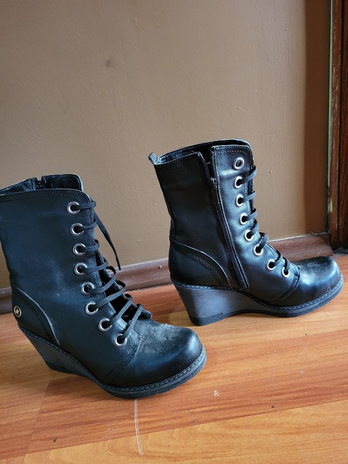 bershka isabel marant Gotik Kadın Dolgu Topuklu Bot - Görsel 3