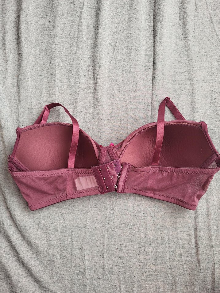 Bordo Dantel Detaylı Bohem Sütyen - Görsel 2