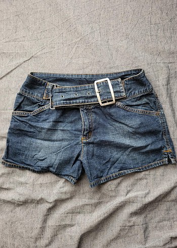 Tokalı Kadın Mini Kot Şort American Vintage - Görsel 4