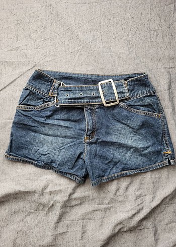 Tokalı Kadın Mini Kot Şort American Vintage - Görsel 5