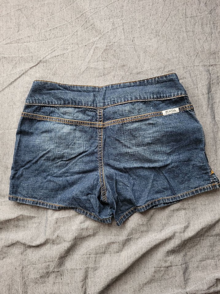 Tokalı Kadın Mini Kot Şort American Vintage - Görsel 3