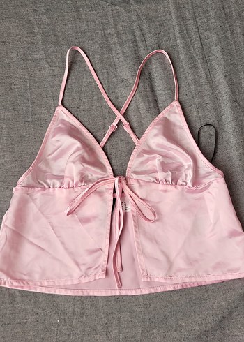 Pembe İpek Görünümlü Midi Büstiyer - Görsel 2