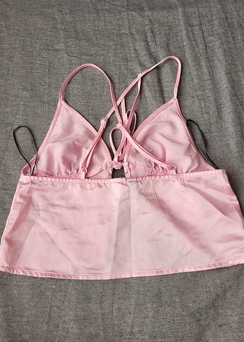 Pembe İpek Görünümlü Midi Büstiyer - Görsel 3