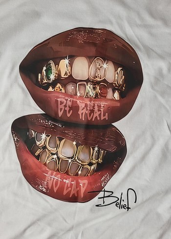 Beyaz Baskılı Rock Punk Kadın Tişört - Görsel 4