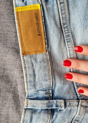 stradivarius Mini Kot Şort - Görsel 5