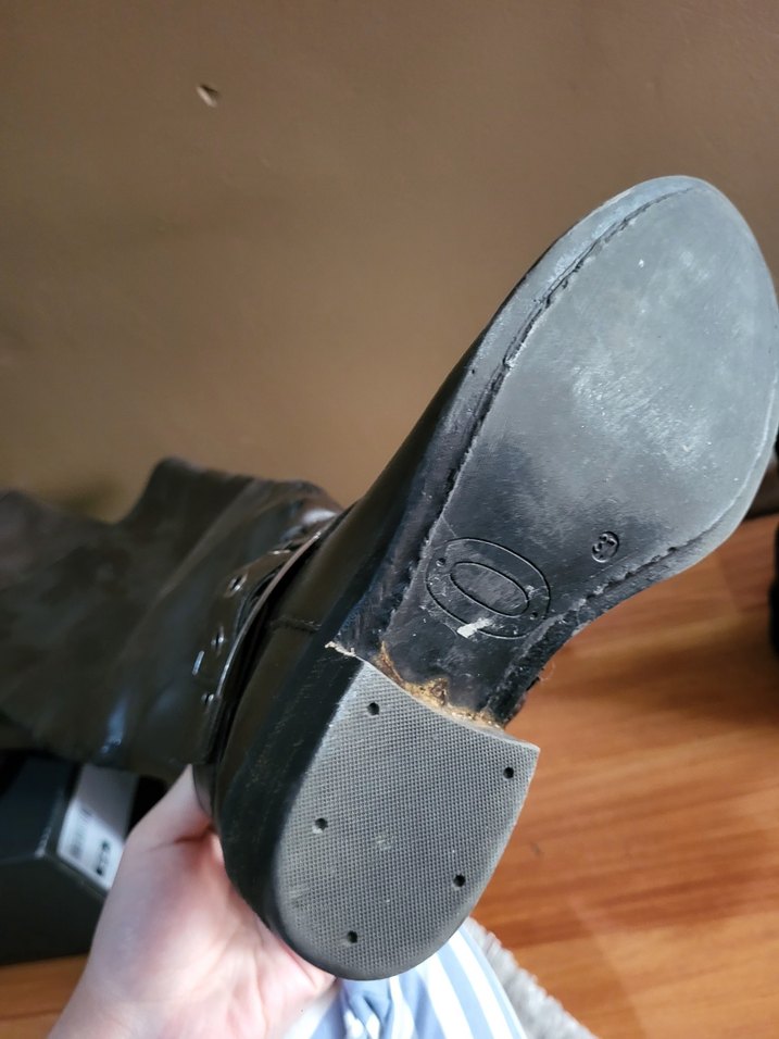 Siyah Deri Platform Topuklu Gotik Kadın Botları - Görsel 4