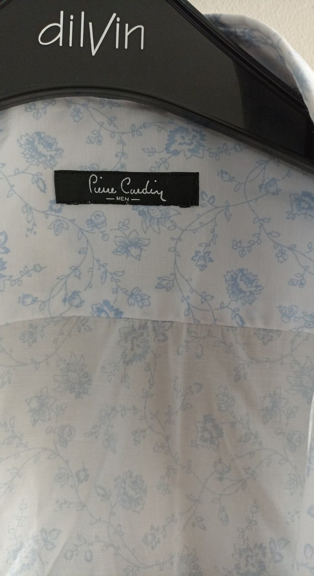 Pamuklu Erkek Gömlek, Düğmeli, Uzun Kollu, Beyaz - Görsel 2