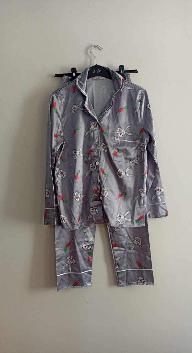 Gri Bağcıklı Erkek Pijama Altı - Görsel 2