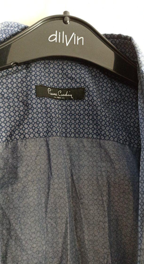 Erkek Mavi Denim Uzun Kollu Gömlek - Görsel 2