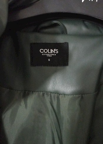 Koyu Yeşil Deri mont - Görsel 5