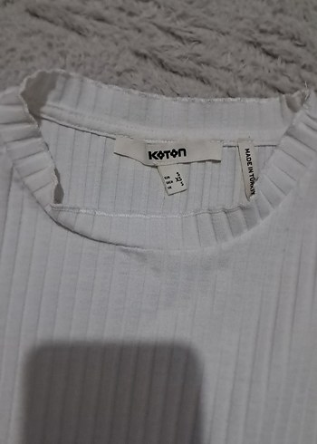 Kadın Beyaz Kısa Kollu Keten Tişört - Görsel 2