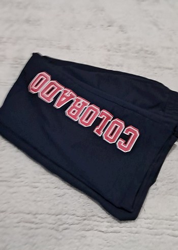 Kadın Lacivert Bol Kesim Colorado Baskılı Eşofman - Görsel 4