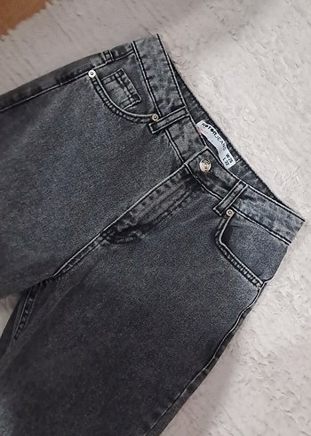 Gri Regular Fit Kadın Denim Jean - Görsel 4
