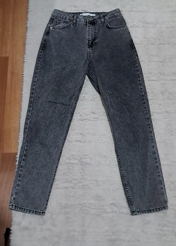 Gri Regular Fit Kadın Denim Jean - Görsel 2