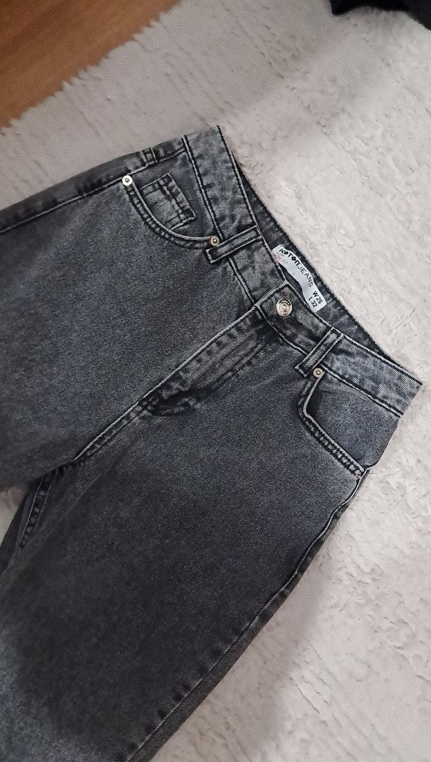 Gri Regular Fit Kadın Denim Jean - Görsel 4