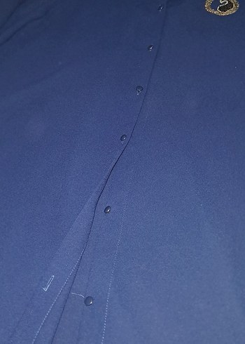 Kadın Lacivert Uzun Kollu Düğmeli Tunik - Görsel 4