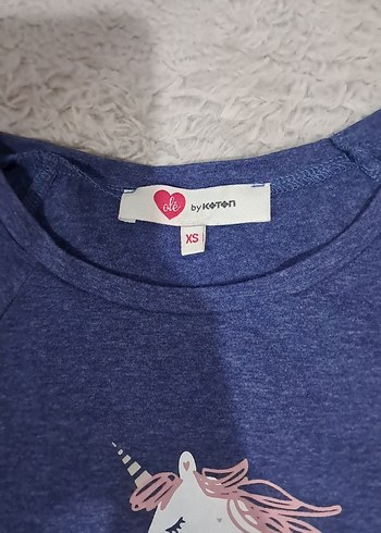Koyu Mavi Unicorn Baskılı Tişört - Görsel 2