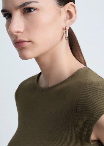 Kadın Haki Uzun Kolsuz Elbise - Görsel 3