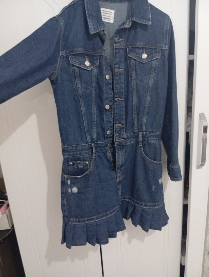 Mavi Kadın Denim Midi Ceket - Görsel 2