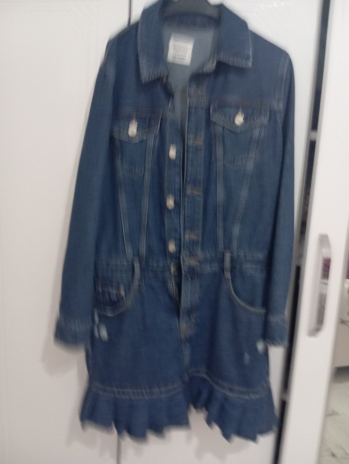 Mavi Kadın Denim Midi Ceket - Görsel 3