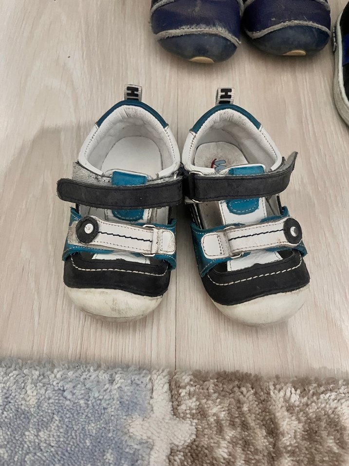 Mavi ve Gri Erkek Bebek İlk Adım Ayakkabıları - Görsel 2