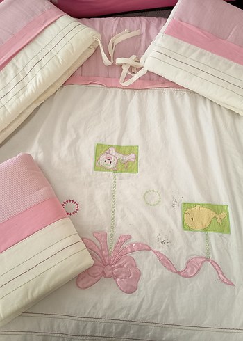 Pembe Nakışlı Çocuk Uyku Seti - Görsel 2