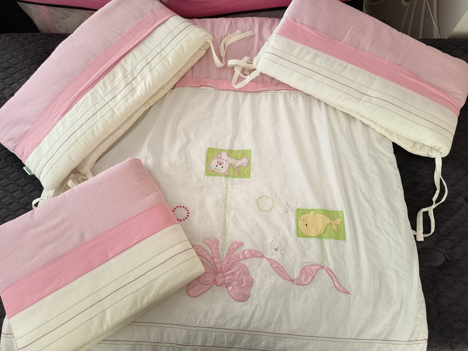 Pembe Nakışlı Çocuk Uyku Seti - Görsel 2