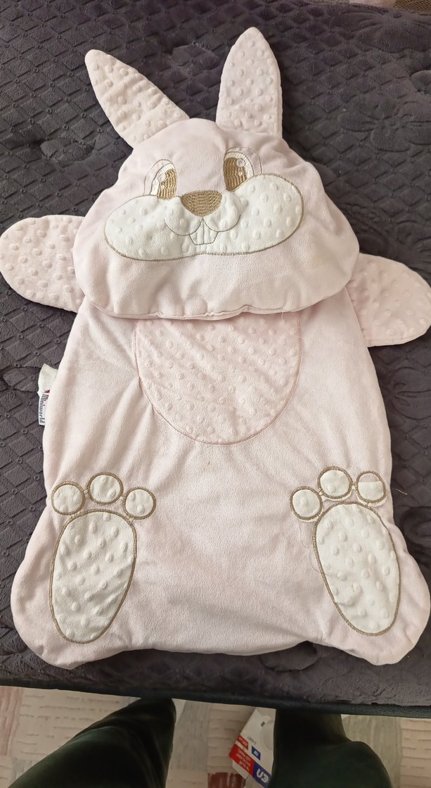 Pembe Nakışlı Polar Bebek Uyku Tulumu - Görsel 2