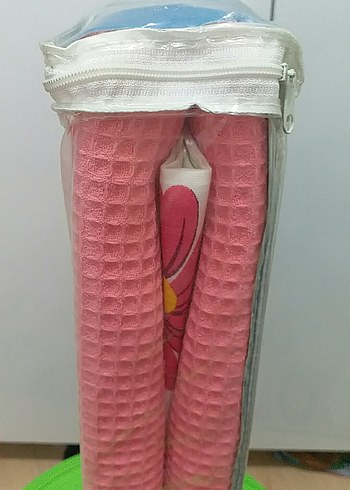 Pembe Petekli Pike Havlu - Görsel 5