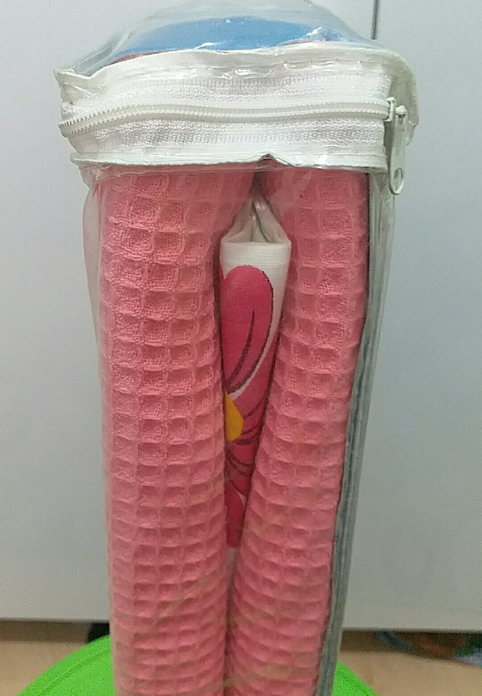 Pembe Petekli Pike Havlu - Görsel 5