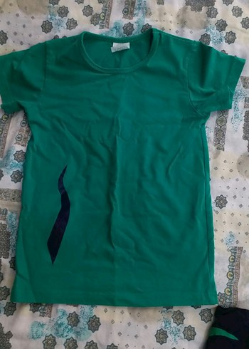 Çocuk Rahat Kesim Koyu Yeşil Şort-Tshirt Takim - Görsel 2