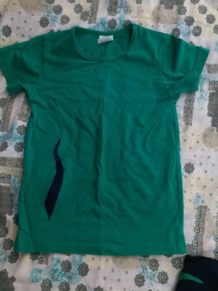 Çocuk Rahat Kesim Koyu Yeşil Şort-Tshirt Takim - Görsel 2