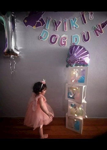 denız kızı Mor Parti Balon Sürülen