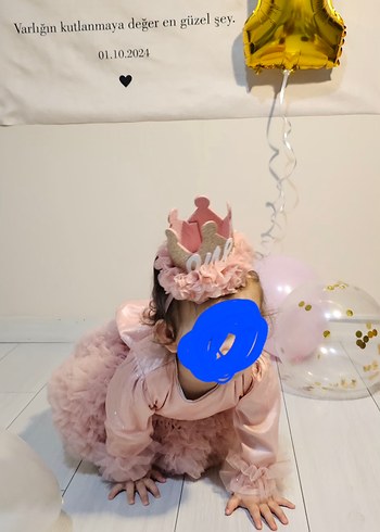 Pembe Fırfırlı Kız Çocuk Elbise - Görsel 6