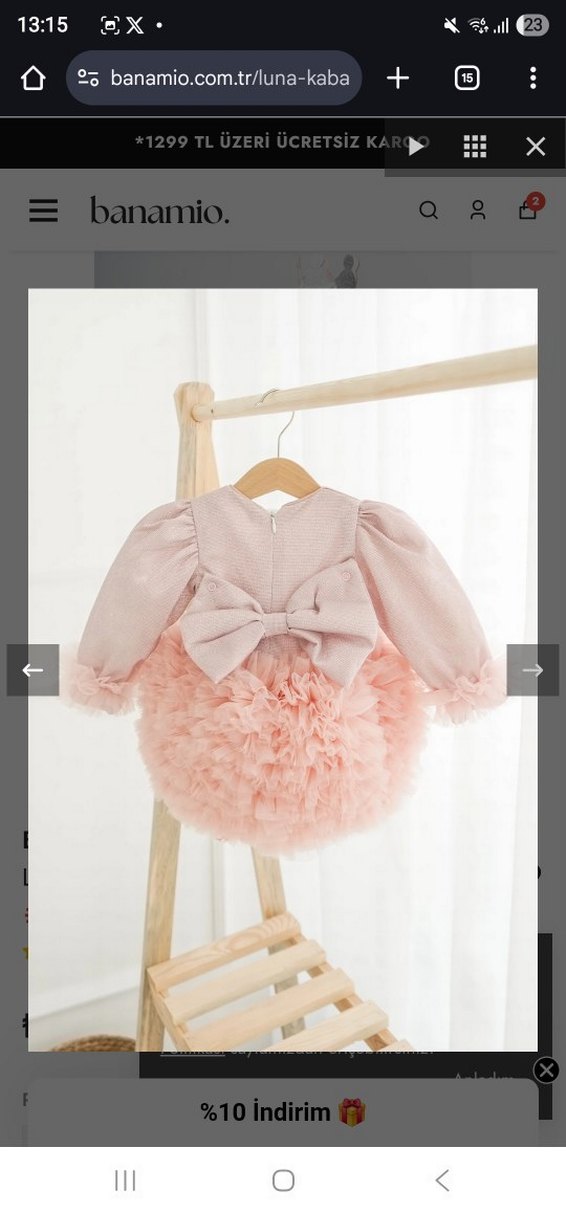 Pembe Fırfırlı Kız Çocuk Elbise - Görsel 4