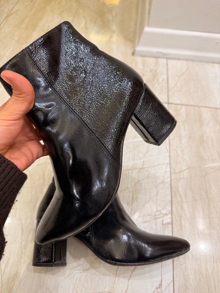 Yılan Desenli Kemerli Kahverengi Deri Bot - Görsel 2