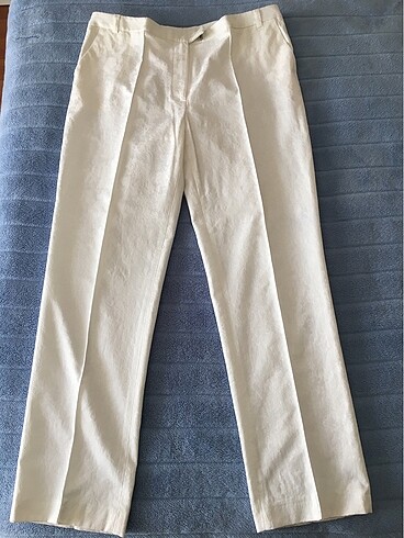 Beyaz kumaş pantolon yazlık