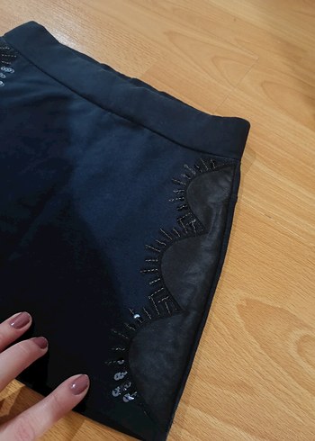 5 Yaş Beden Kemer Detaylı Siyah Gotik Mini Etek