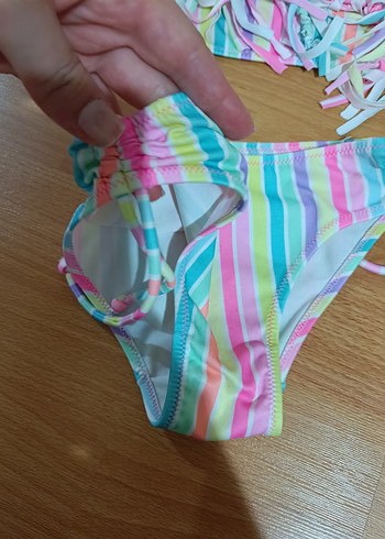 LC Waikiki Çok Renkli Bağcıklı Kız Bikini Takımı