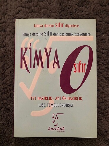TYT kimya sıfır - karekök yayınları