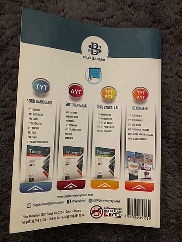 AYT fizik soru bankası - bilgi sarmalı yayınları