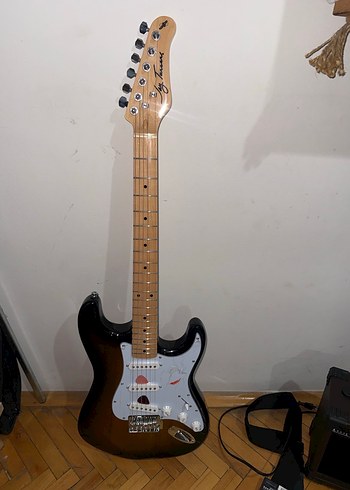 Jay Turser JY-300M-TSB elektro gitar ve Angel ANG-10-BK amfi - Görsel 6