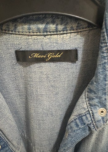 Mavi jeans kot elbise - Görsel 2