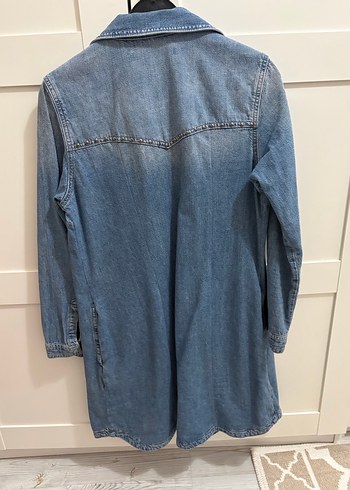 Mavi jeans kot elbise - Görsel 4