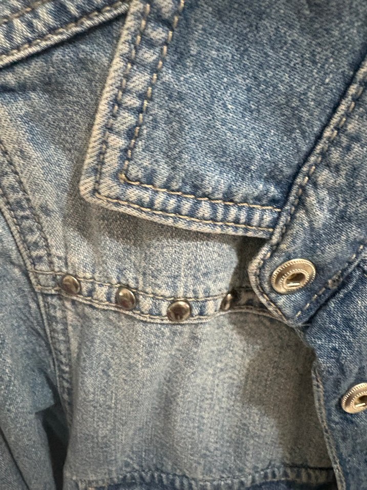 Mavi jeans kot elbise - Görsel 3