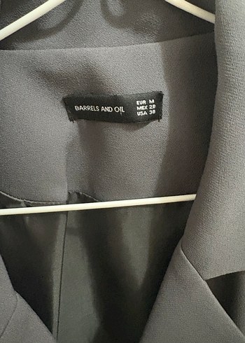 Gri Düğmeli ceket elbise - Görsel 2